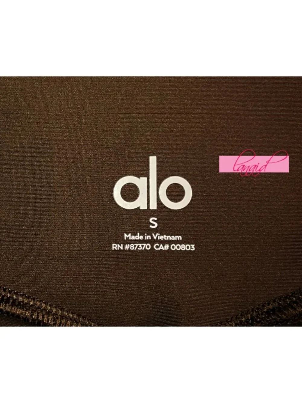 Alo Ribbed Airlift High-Waist 7/8 Enchanted Leggings Espresso Hi-Rise Waisted S